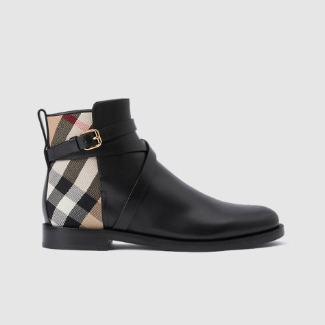 BURBERRY 버버리 여성용 체크 레더 부츠 80568191 3COLOR