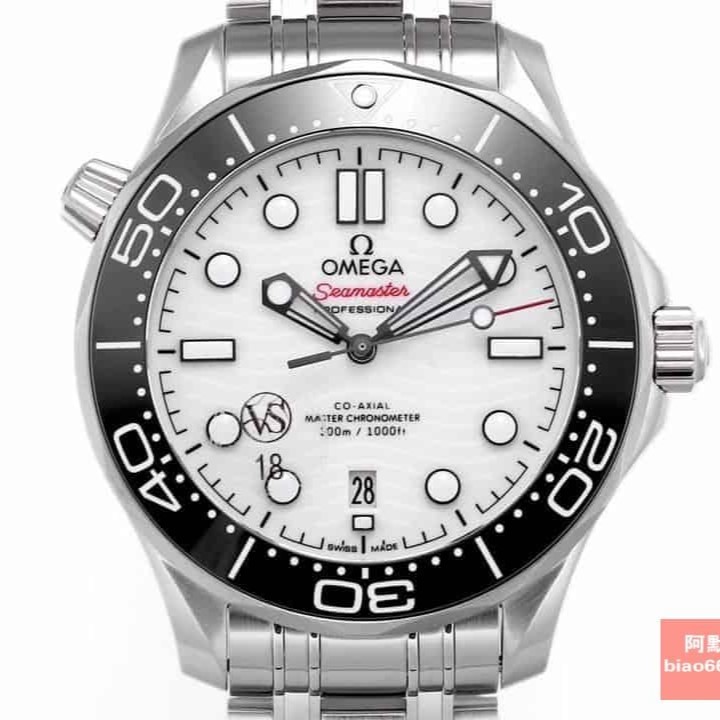 OMEGA 오메가 시마스터 300M 화이트 세라믹 다이얼 SS 브레이슬릿 42mm 210.30.42.20.04.001