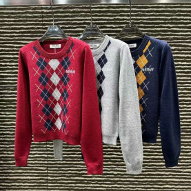 MIUMIU 미우미우 아가일 라운드니트