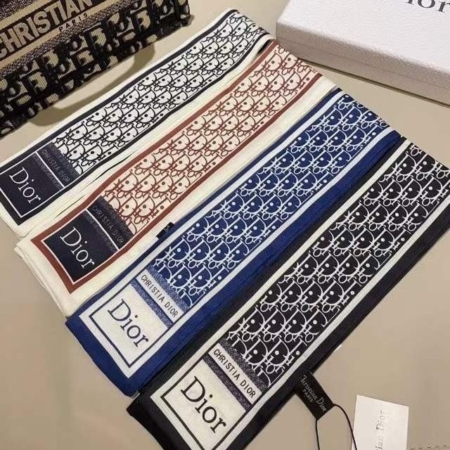 DIOR 디올 로고 실크 방도