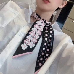 CHANEL 샤넬 꽃 실크 방도 3COLOR