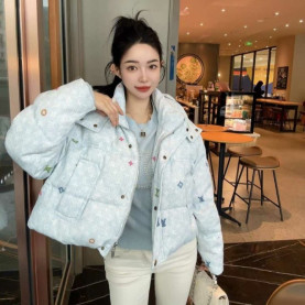 ●11월 판매 10위● LOUIS VUITTON 루이비통 자카드 LV 데님 패딩점퍼