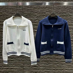 MIUMIU 미우미우 라펠 니트 집업 