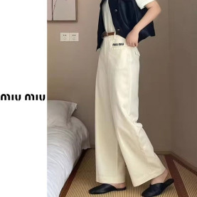MIUMIU 미우미우 하이웨스트 와이드 팬츠 3COLOR