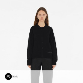 BURBERRY 버버리 레터링 자수 라운드 가디건