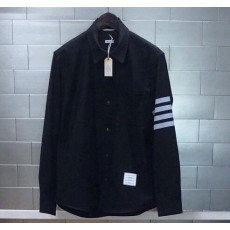 THOM BROWNE 톰브라운 4바 울 스냅 프론트 셔츠 자켓