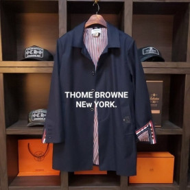THOM BROWNE 톰브라운 뉴욕 삼선웨일 트렌치코트