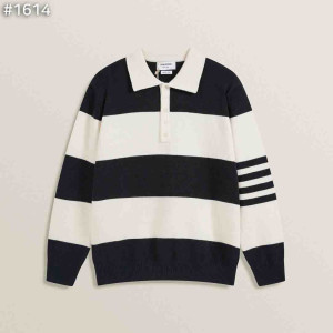 THOM BROWNE 톰브라운 럭비 스트라이프 폴로 니트