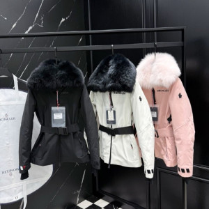 MONCLER 몽클레어 여성 비젤 벨티드 다운 자켓