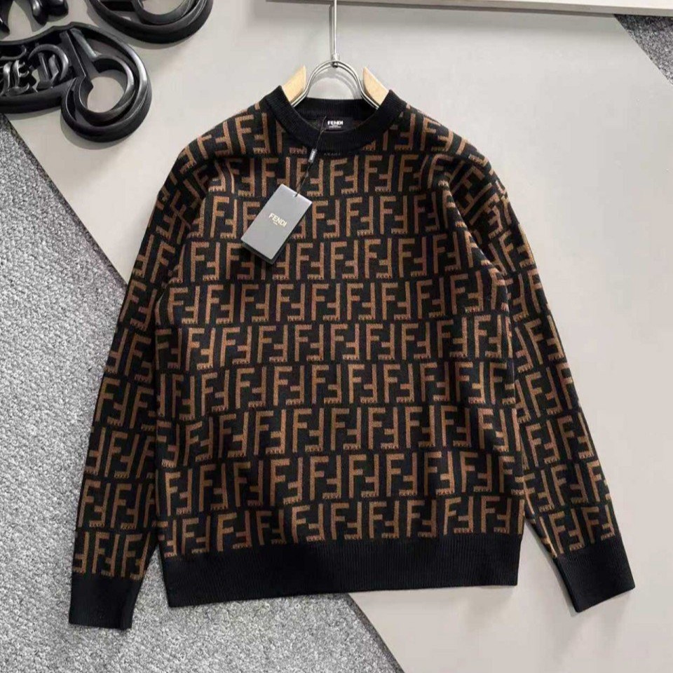 FENDI 펜디 FF 모티프 자가드 울 스웨터