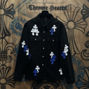 CHROME HEARTS 크롬하츠 워크독 크로스 패치 셔츠 자켓 2COLOR