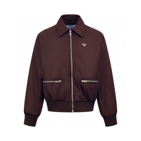 PRADA 프라다 리나일론 지퍼 블루종 자켓