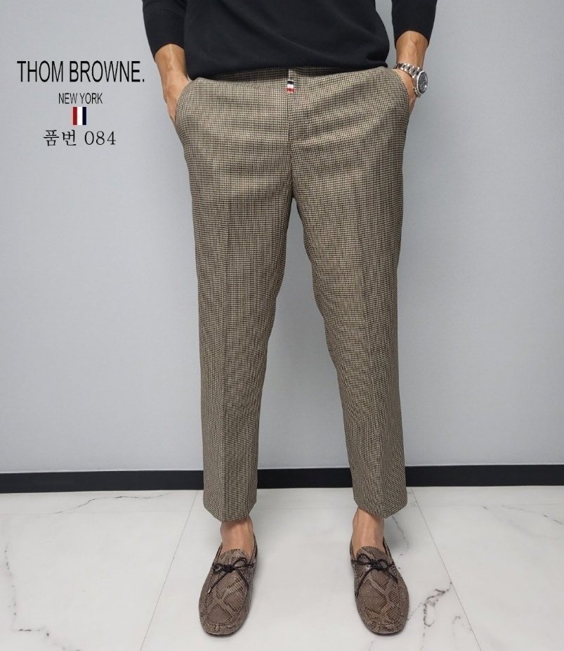 THOM BROWNE 톰브라운 타탄 체크 반밴딩 슬렉스