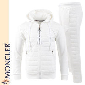 MONCLER 몽클레어 화이트 빅 패치 패딩 집업 셋업