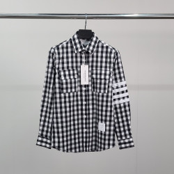 THOM BROWNE 톰브라운 사선완장 건클럽 체크 셔츠