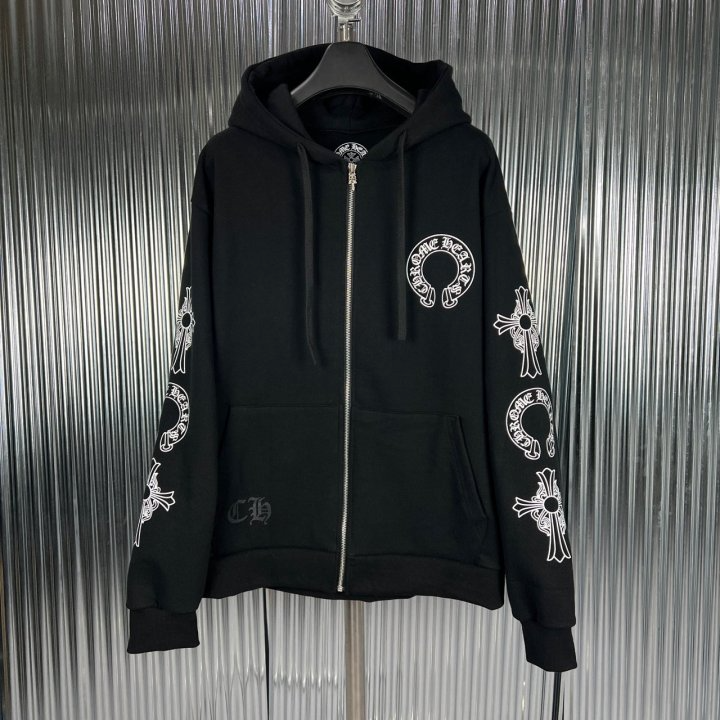 CHROME HEARTS 크롬하츠 더블 크로스 후드집업