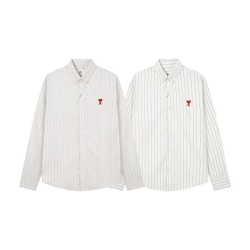 AMI 아미 2210 스몰 하트 스트라이프 셔츠 　