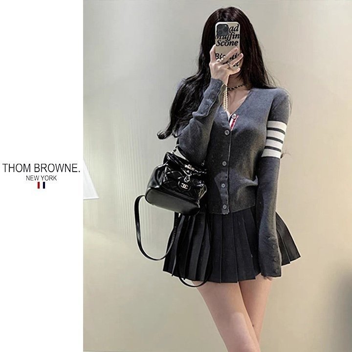 THOM BROWNE 톰브라운 심플 데일리 니트 가디건 2COLOR