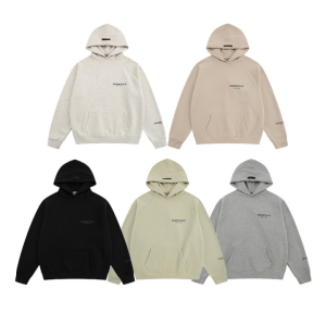FEAR OF GOD 피어오브갓 에센셜 802 스몰 로고 플리스 후드