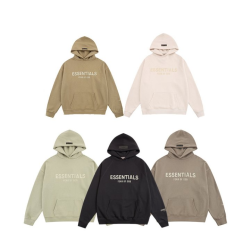 FEAR OF GOD 피어오브갓 에센셜 809 프론트 로고 플리스 후드