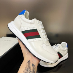 ●실사● 구찌 GG 아웃라인 페블레더 리웹 스니커즈