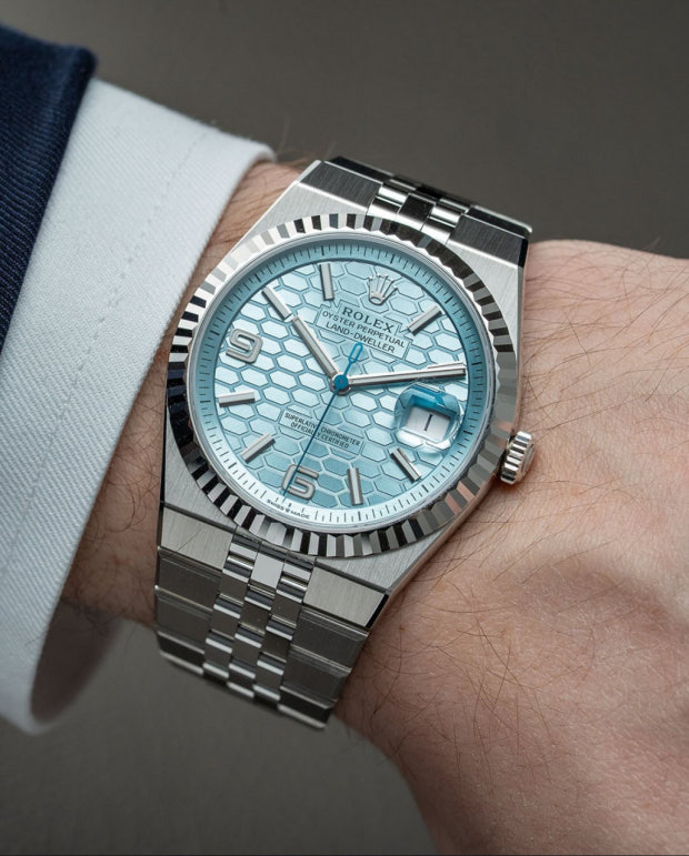 ●실사● 로렉스 랜드드웰러 플래티넘 아이스블루 정품급