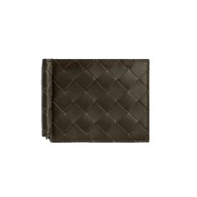 ●실사● 보테가베네타 인트레치아토 다크그린 머니클립