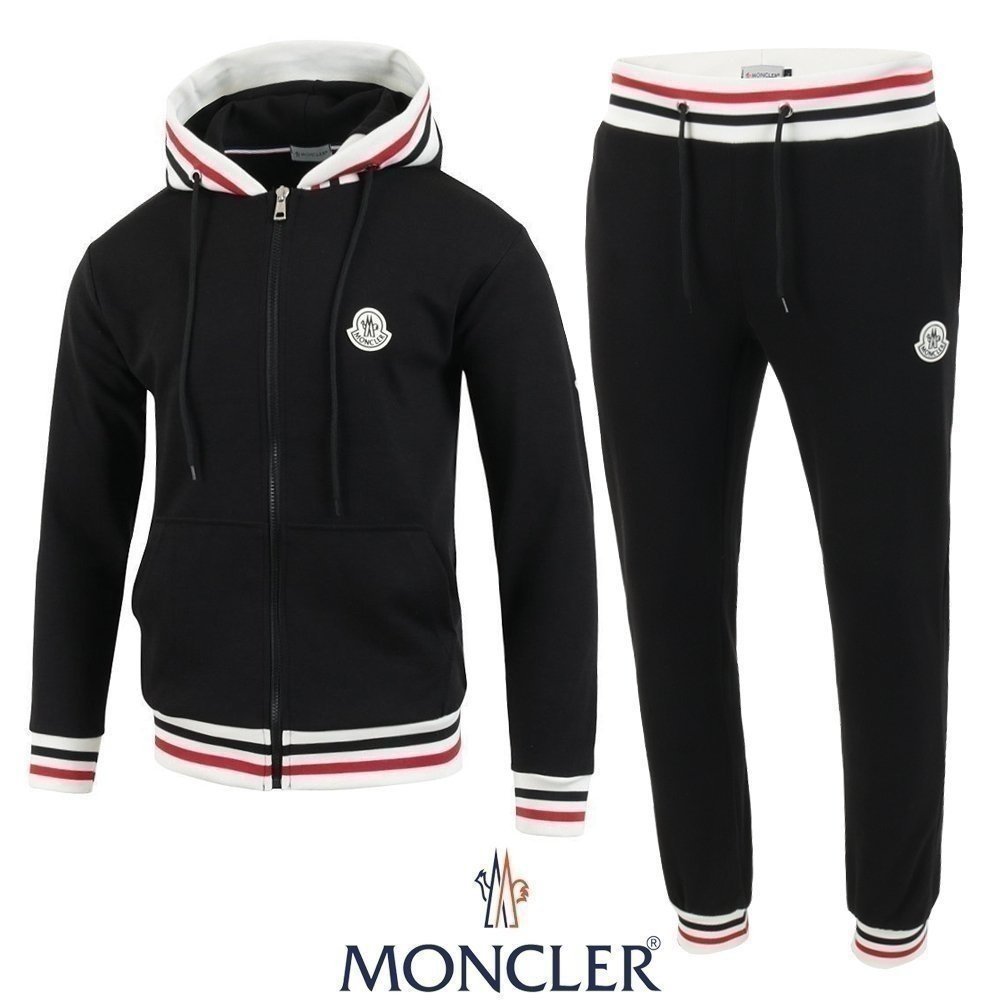 MONCLER 몽클레어 삼선 시보리 후드집업 셋업