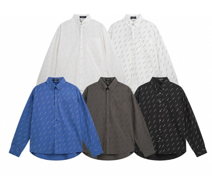 BALENCIAGA 발렌시아가 01 올오버 로고 셔츠