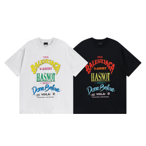 BALENCIAGA 발렌시아가 23130 던 로고 구제 워싱 반팔