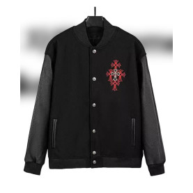 CHROME HEARTS 크롬하츠 레더 바시티 자켓