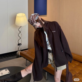 MIUMIU 미우미우 집업 플리스 스웨트셔츠 자켓