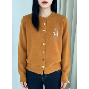 HERMES 에르메스 빅 자수 홀스 니트 가디건 (H3714) 4COLOR