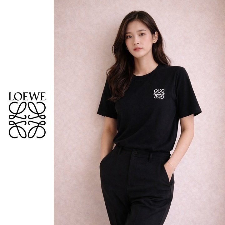 LOEWE 로에베 베이직 자수 반팔티 2COLOR