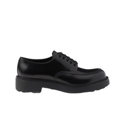 ●실사● 프라다 브러시드 레더 더비 슈즈 블랙