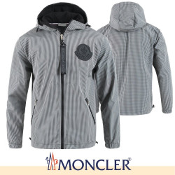 MONCLER 몽클레어 빅로고 체크 바람막이
