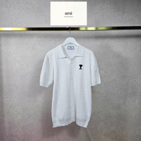 AMI 아미 베이직 V카라 니트 하프 4COLOR