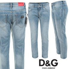 DOLCE&GABBANA 돌체앤가바나 니켈 플레이트 연청 슬림 일자진